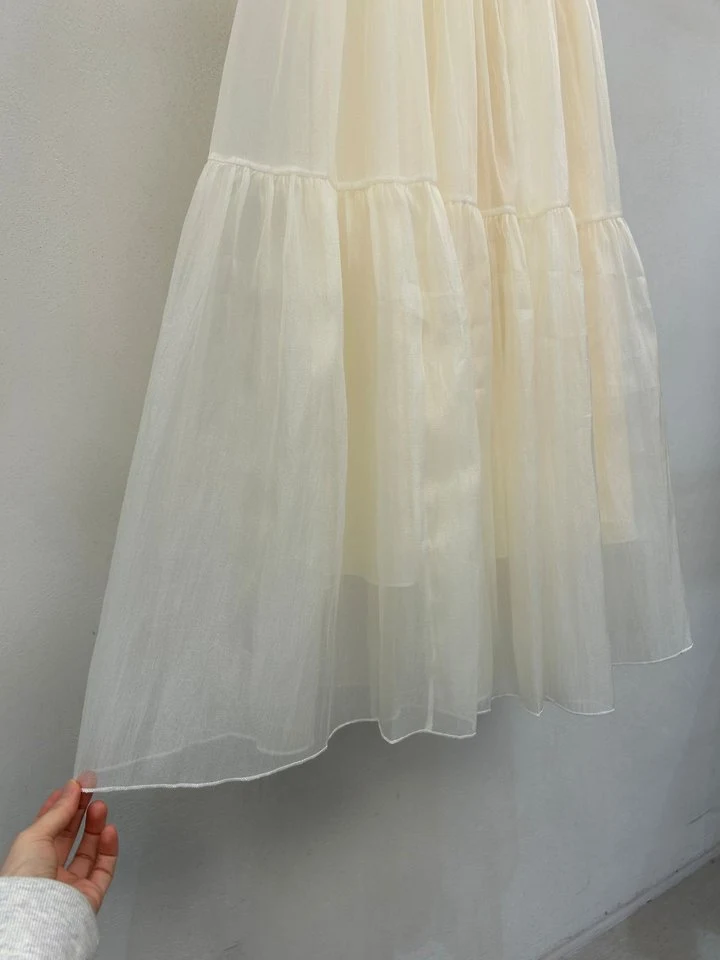 Merry J - Korean Women Fashion - #womensfashion - Ella Organza Tiered Skirt - 12