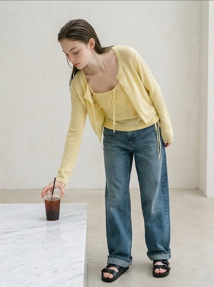 Merry J - Korean Women Fashion - #momslook - Luna String Knit - 4