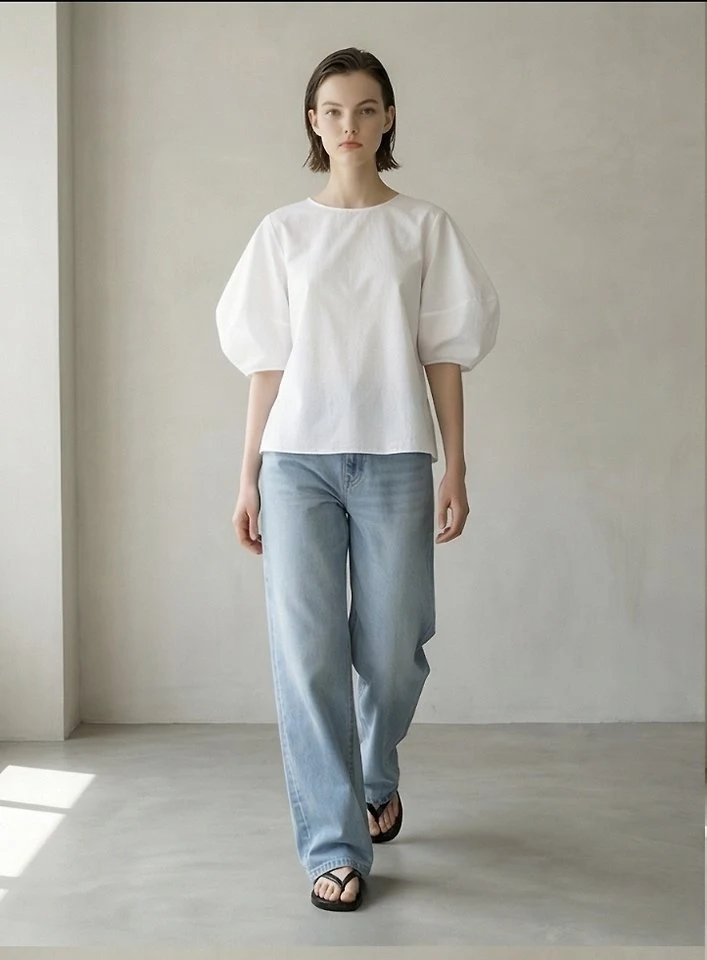 Merry J - Korean Women Fashion - #womensfashion - Balloon Ribbon Blouse - 3