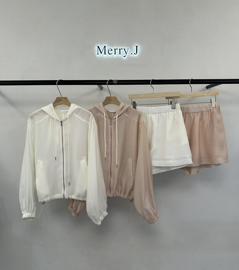 Merry J - Korean Women Fashion - #womensfashion - Organza Hooded Jumper