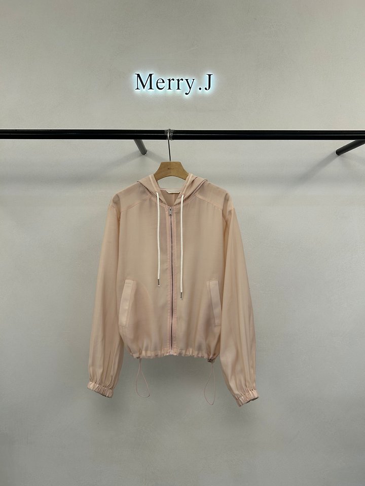 Merry J - Korean Women Fashion - #womensfashion - Organza Hooded Jumper - 5