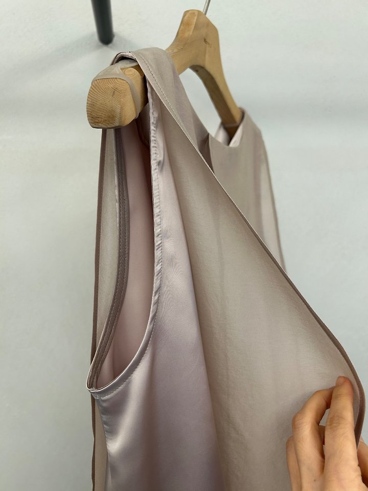 Merry J - Korean Women Fashion - #womensfashion - Organza Layered Slit Blouse - 11