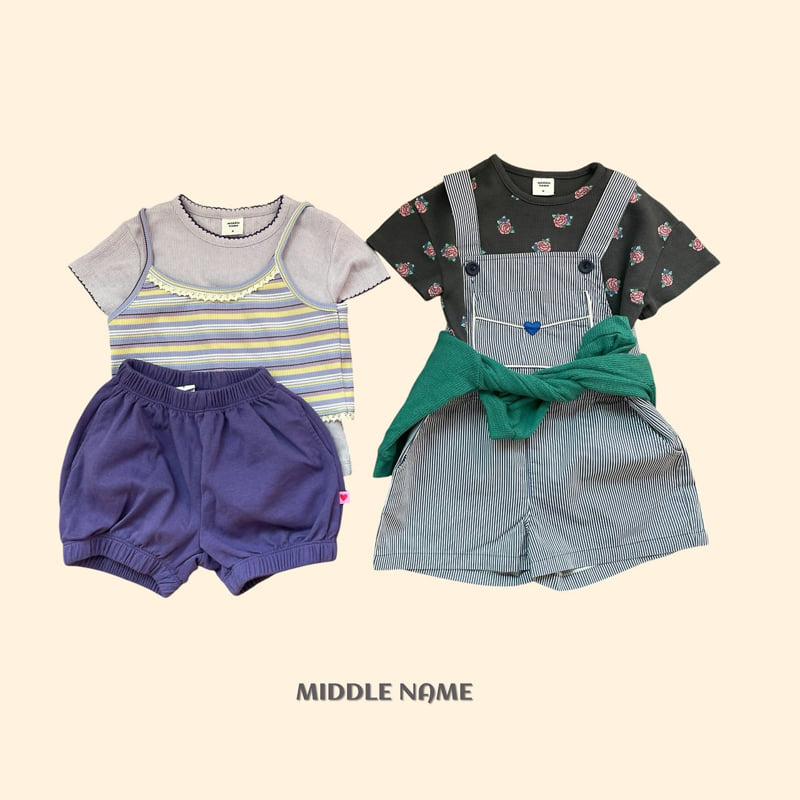Middle Name - Korean Children Fashion - #Kfashion4kids - Heart Suspenders Pants - 7