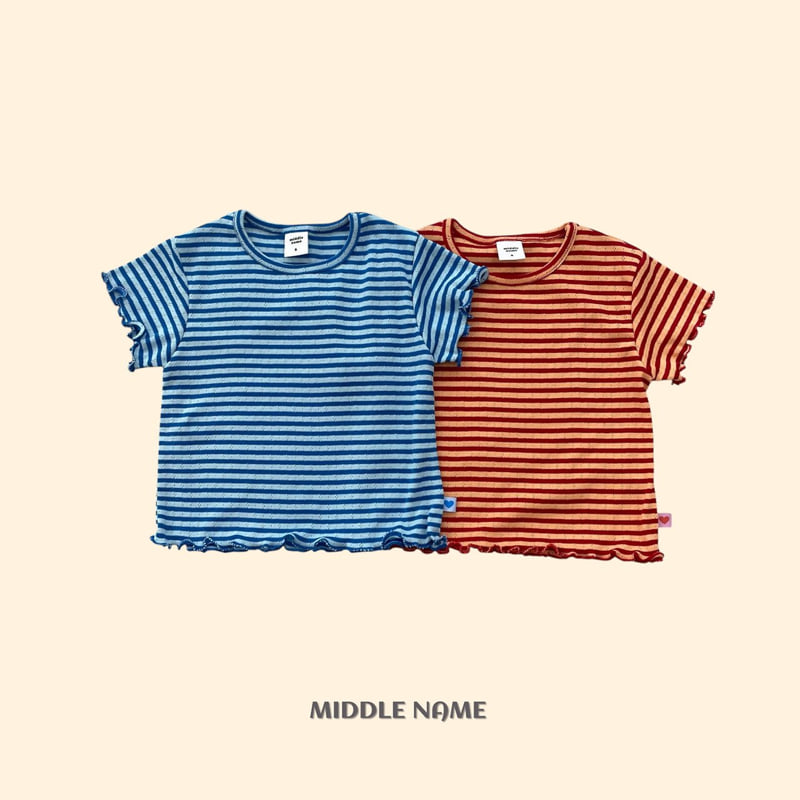 Middle Name - Korean Children Fashion - #childofig - Eyelet Stripe Tee