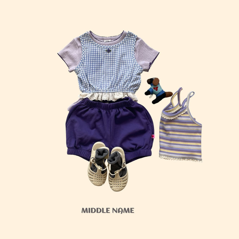 Middle Name - Korean Children Fashion - #childofig - Check Sleeveless Blouse - 9