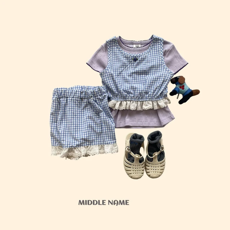 Middle Name - Korean Children Fashion - #childofig - Check Lace Pants - 6