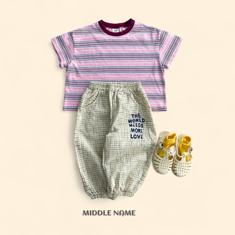 Middle Name - Korean Children Fashion - #childrensboutique - Check Jogger Pants - 9
