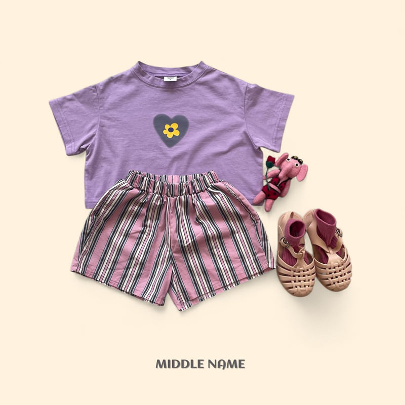 Middle Name - Korean Children Fashion - #childrensboutique - Heart Flower Crop Tee - 6