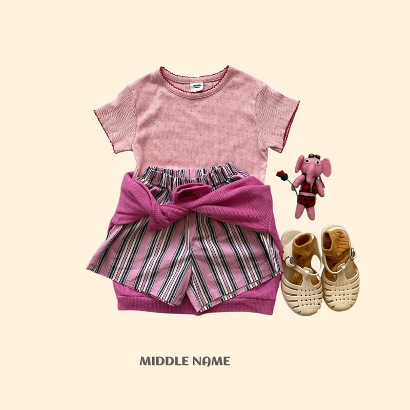 Middle Name - Korean Children Fashion - #childrensboutique - Eyelet Pin Coat Tee - 8