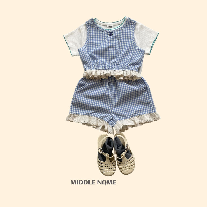 Middle Name - Korean Children Fashion - #childrensboutique - Check Lace Pants - 7