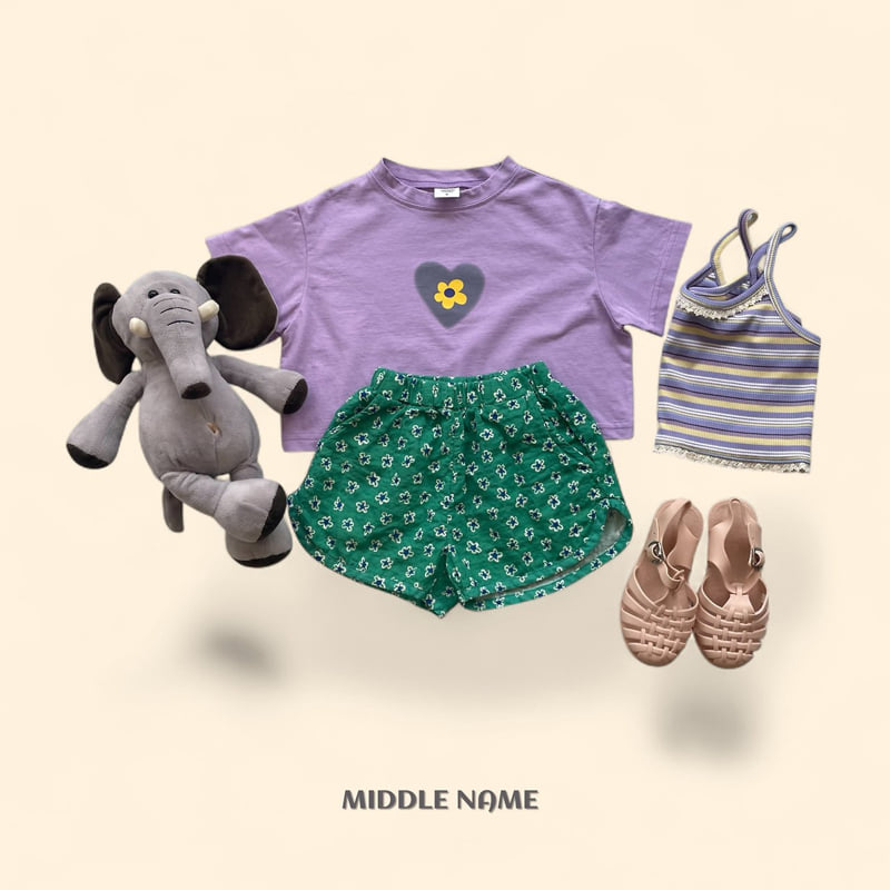 Middle Name - Korean Children Fashion - #designkidswear - Heart Flower Crop Tee - 7