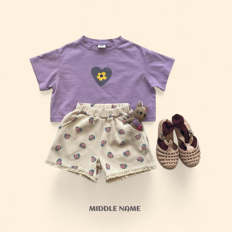 Middle Name - Korean Children Fashion - #designkidswear - Vintage Flower Waffle Pants - 6
