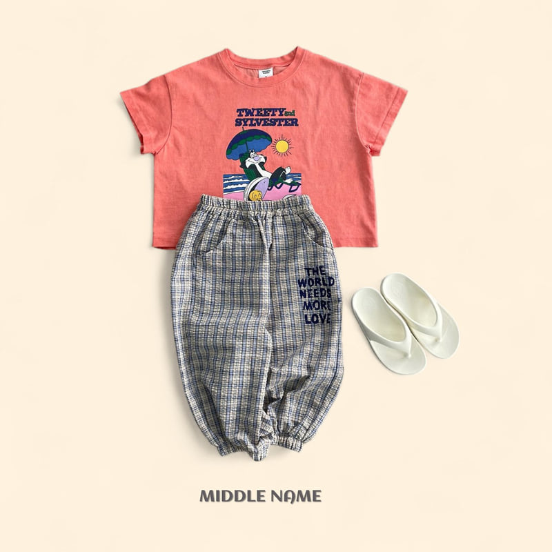 Middle Name - Korean Children Fashion - #discoveringself - Check Jogger Pants - 11
