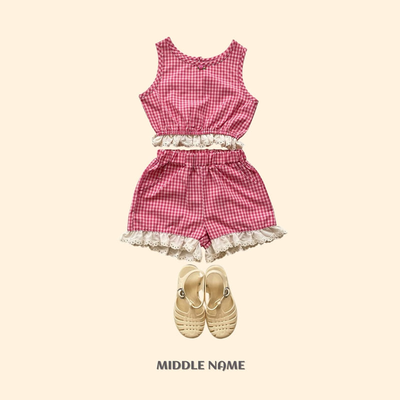 Middle Name - Korean Children Fashion - #discoveringself - Check Lace Pants - 9