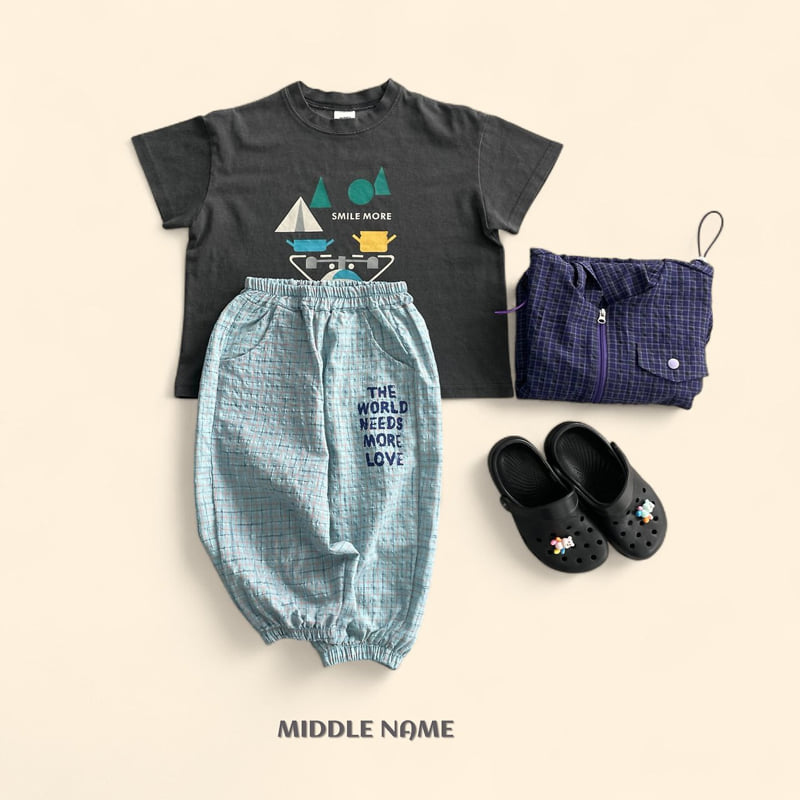 Middle Name - Korean Children Fashion - #fashionkids - Check Jogger Pants - 12