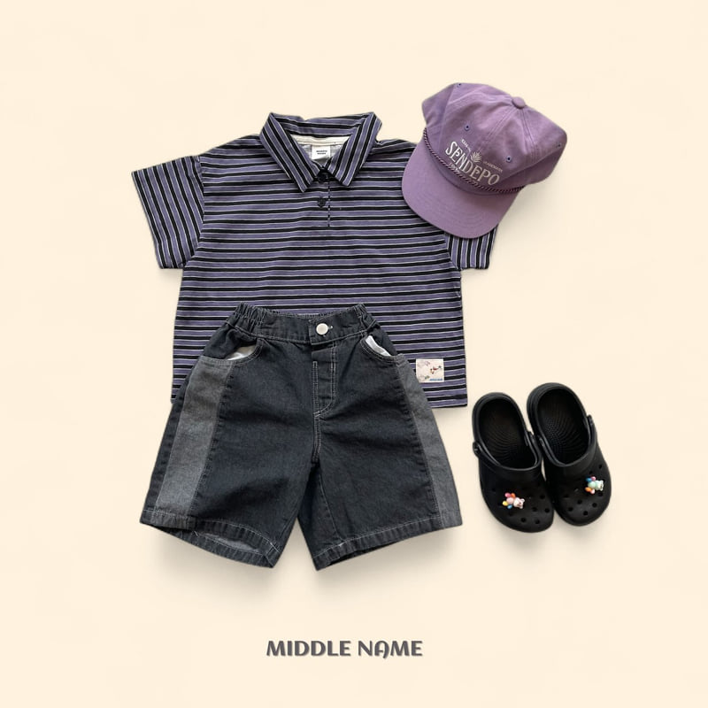 Middle Name - Korean Children Fashion - #fashionkids - Patch Collar Tee - 11