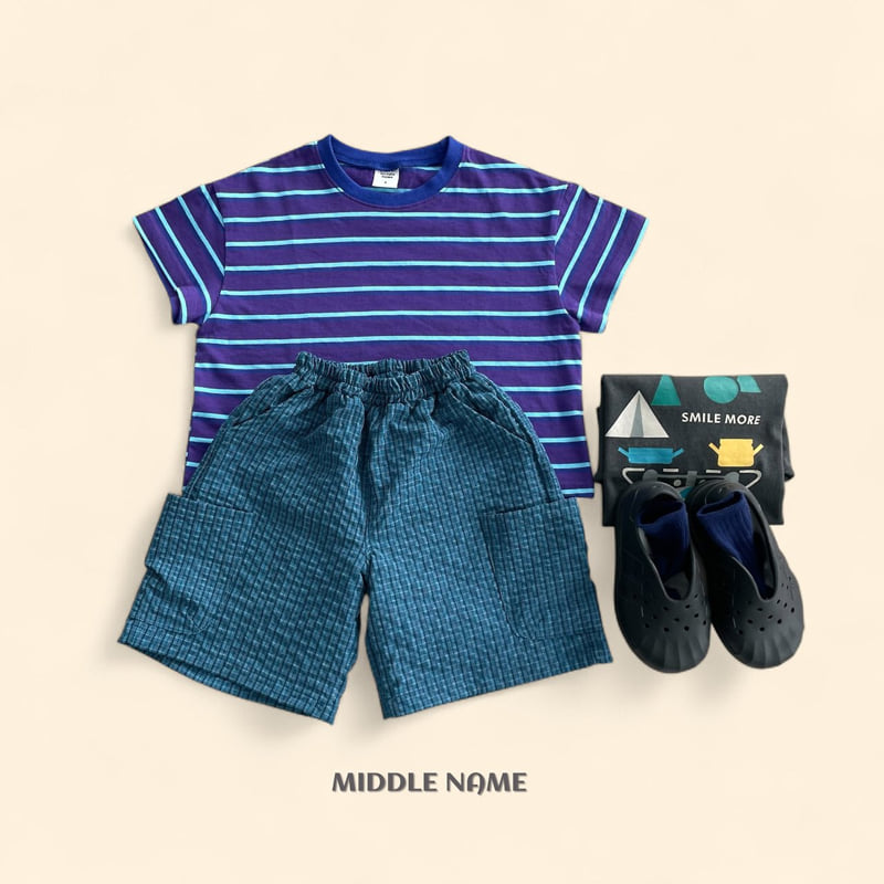 Middle Name - Korean Children Fashion - #fashionkids - Emboss Check Pocket Pants - 10