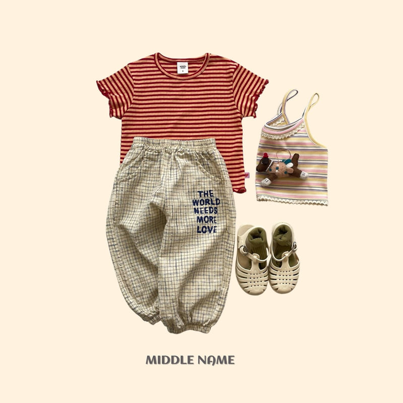 Middle Name - Korean Children Fashion - #fashionkids - Eyelet Stripe Tee - 5