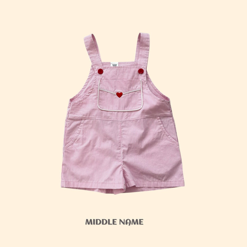 Middle Name - Korean Children Fashion - #fashionkids - Heart Suspenders Pants - 3