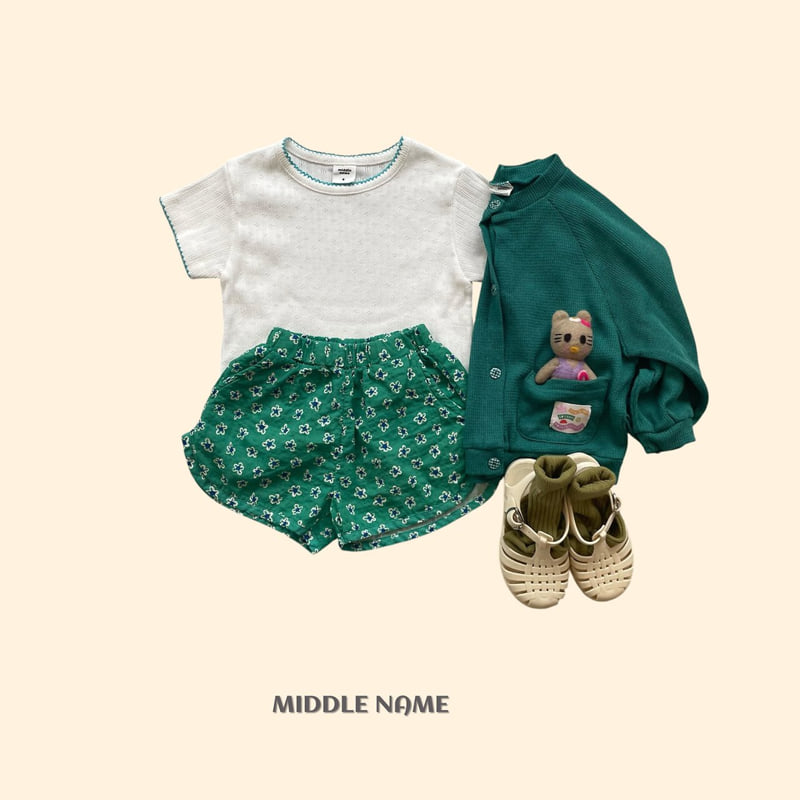 Middle Name - Korean Children Fashion - #fashionkids - Eyelet Pin Coat Tee - 11