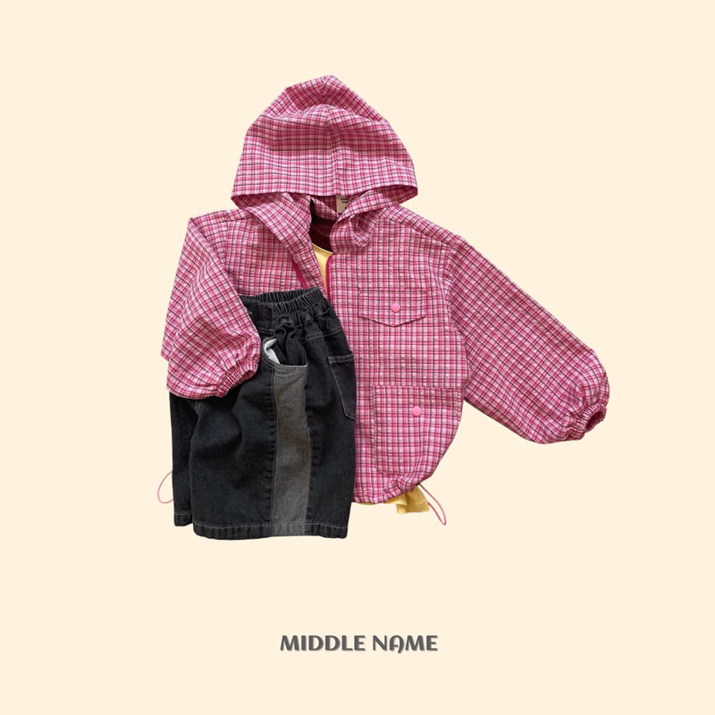 Middle Name - Korean Children Fashion - #kidsshorts - Summer Check Windbreaker - 7