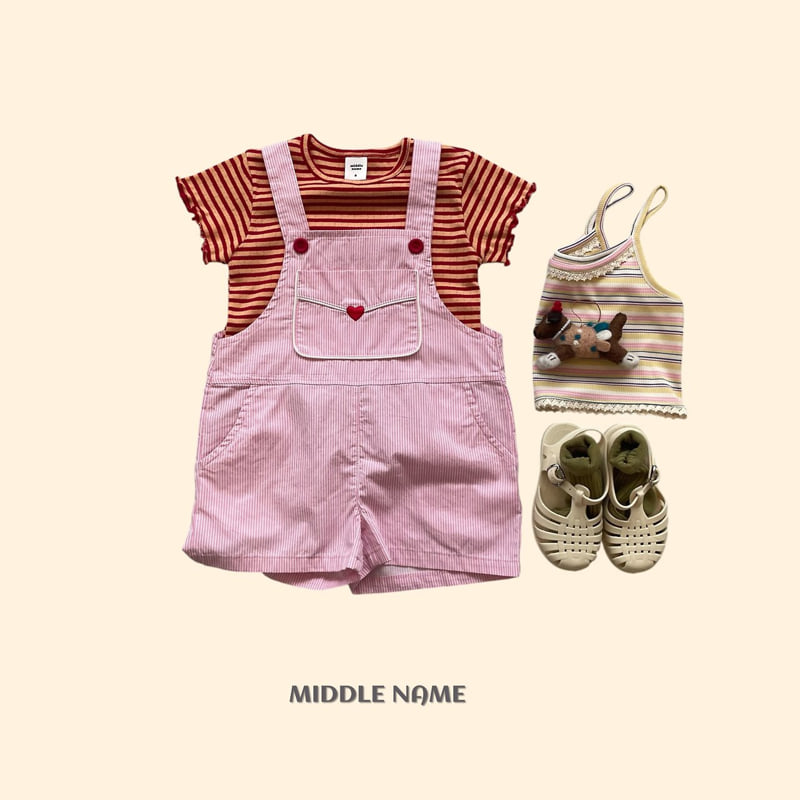 Middle Name - Korean Children Fashion - #kidsstore - Eyelet Stripe Tee - 7