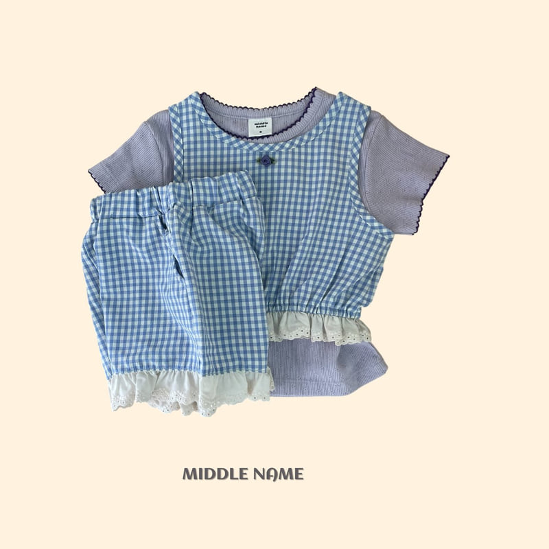 Middle Name - Korean Children Fashion - #kidsstore - Check Lace Pants - 12