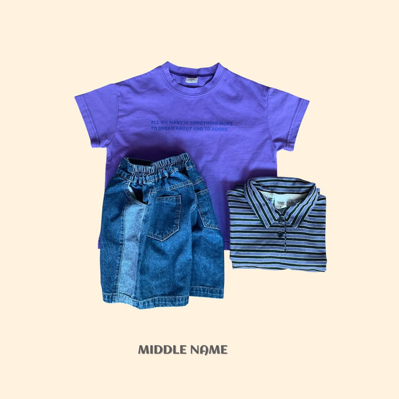 Middle Name - Korean Children Fashion - #kidzfashiontrend - Lettering Tee - 10