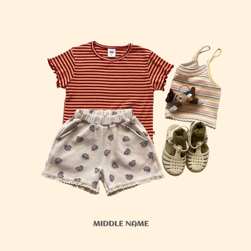 Middle Name - Korean Children Fashion - #kidzfashiontrend - Eyelet Stripe Tee - 8