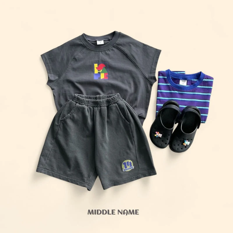 Middle Name - Korean Children Fashion - #kidzfashiontrend - Graphic Short Sleeve Sweatshirt - 12