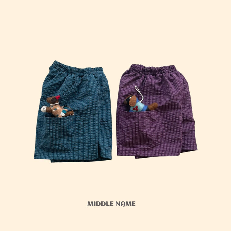 Middle Name - Korean Children Fashion - #littlefashionista - Emboss Check Pocket Pants