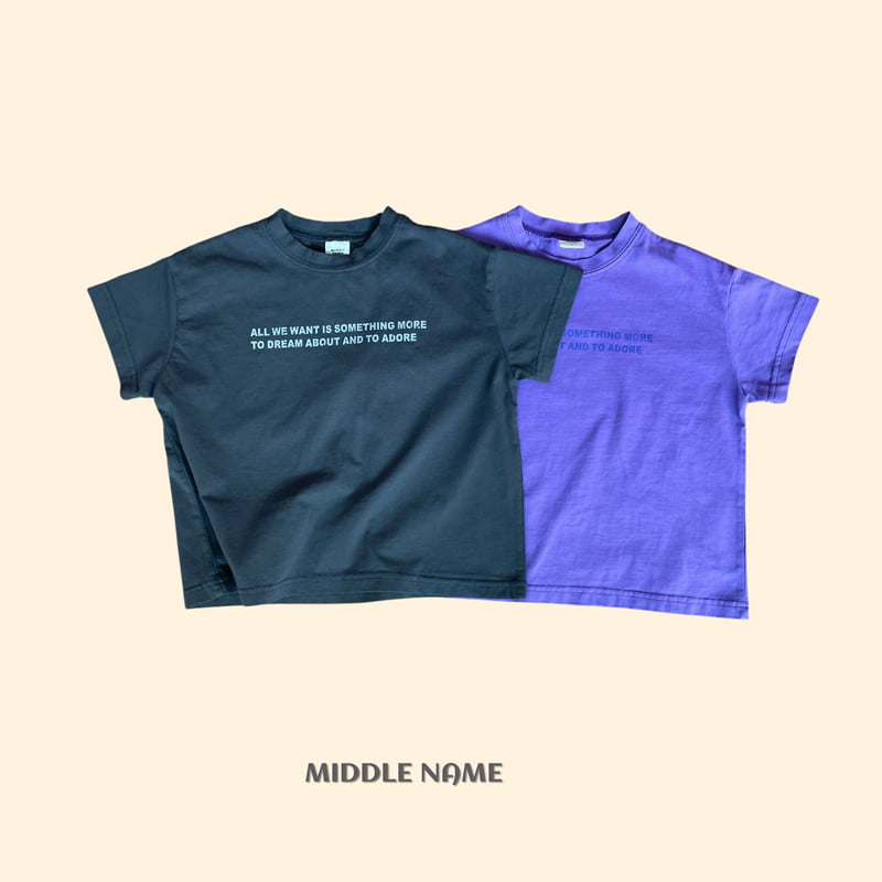 Middle Name - Korean Children Fashion - #littlefashionista - Lettering Tee - 12
