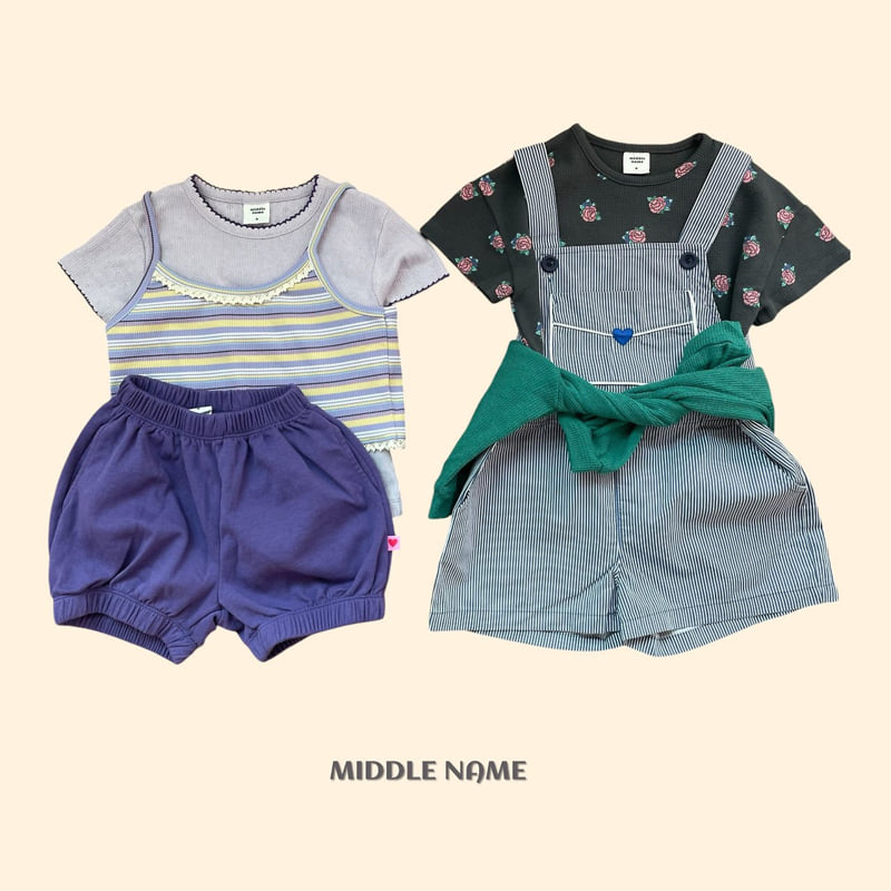 Middle Name - Korean Children Fashion - #littlefashionista - Heart Suspenders Pants - 8