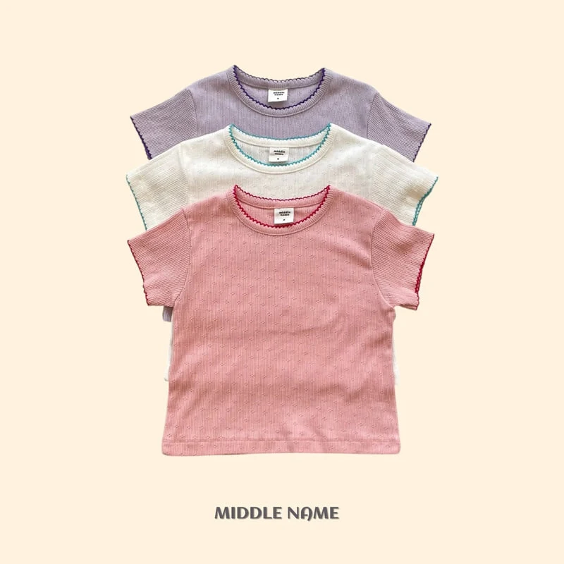 Middle Name - Korean Children Fashion - #littlefashionista - Eyelet Pin Coat Tee - 2