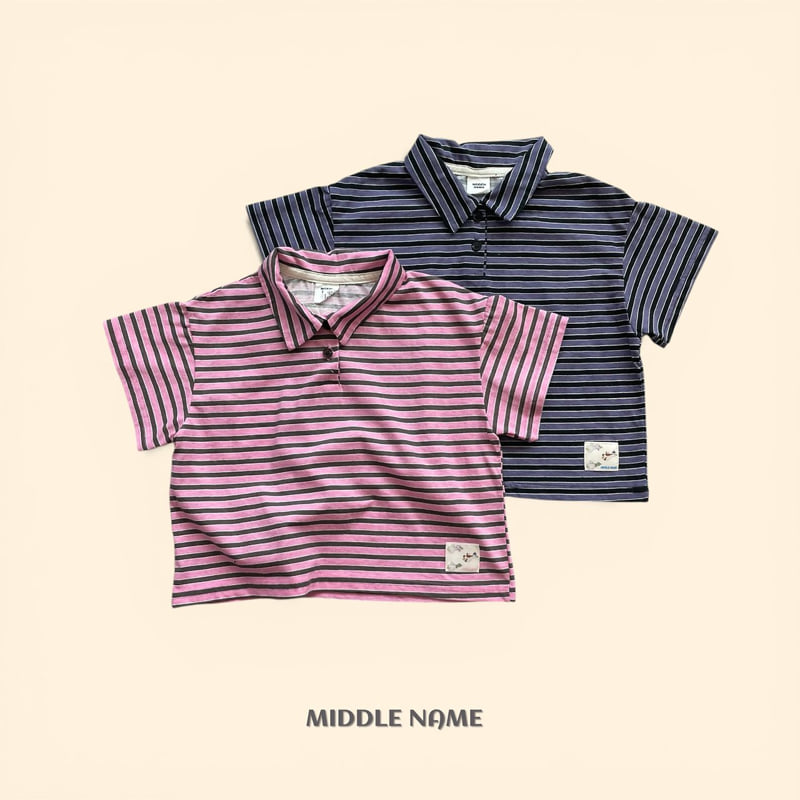 Middle Name - Korean Children Fashion - #magicofchildhood - Patch Collar Tee - 3