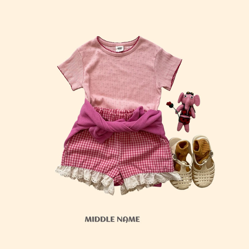 Middle Name - Korean Children Fashion - #magicofchildhood - Eyelet Pin Coat Tee - 3
