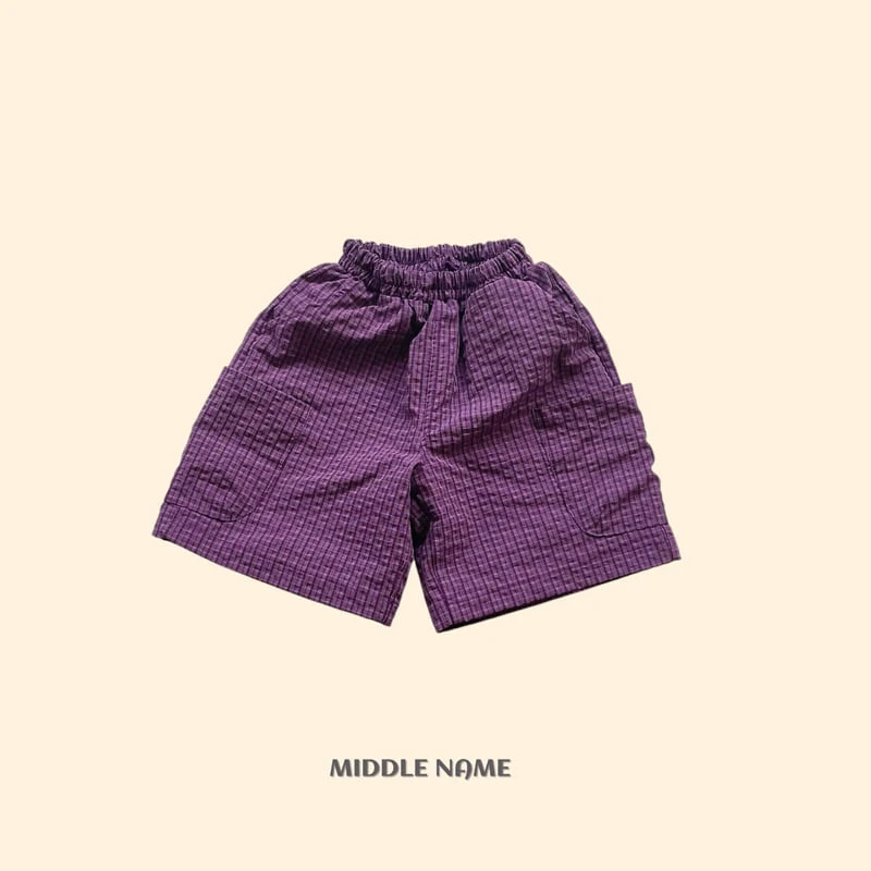 Middle Name - Korean Children Fashion - #minifashionista - Emboss Check Pocket Pants - 3