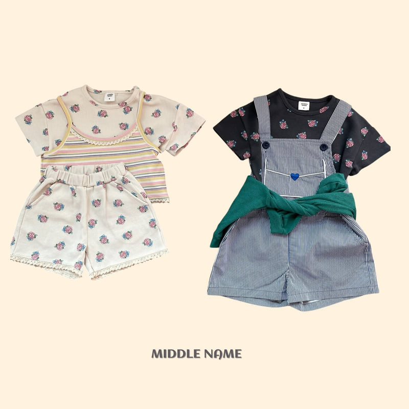 Middle Name - Korean Children Fashion - #minifashionista - Heart Suspenders Pants - 10