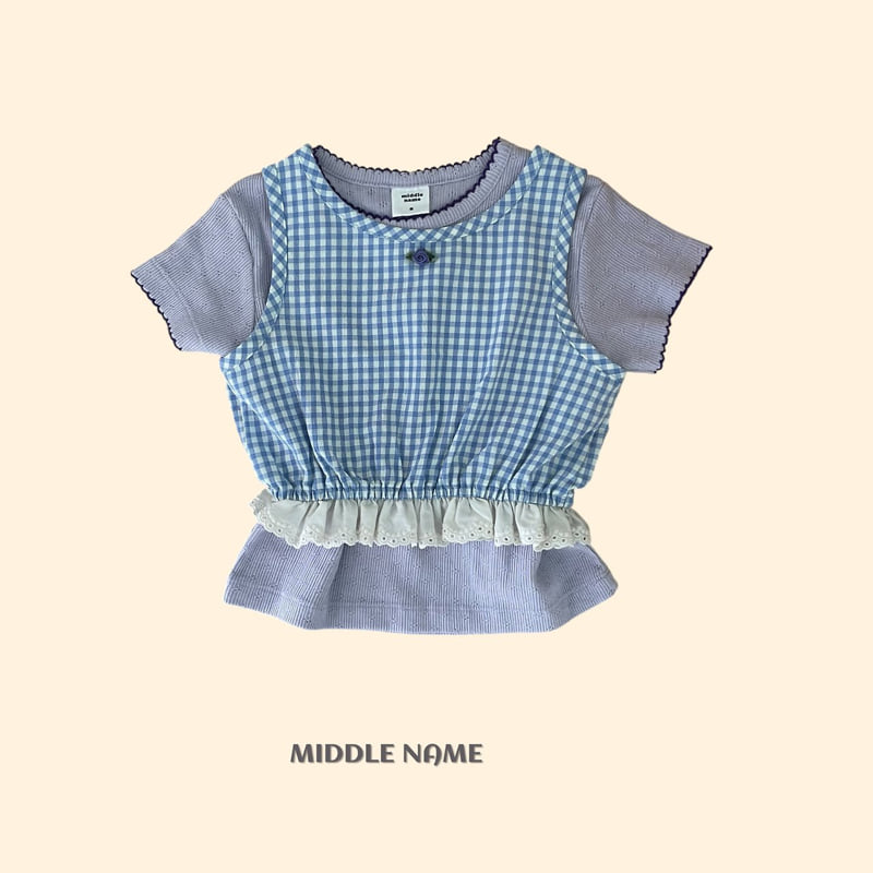 Middle Name - Korean Children Fashion - #magicofchildhood - Check Sleeveless Blouse - 4