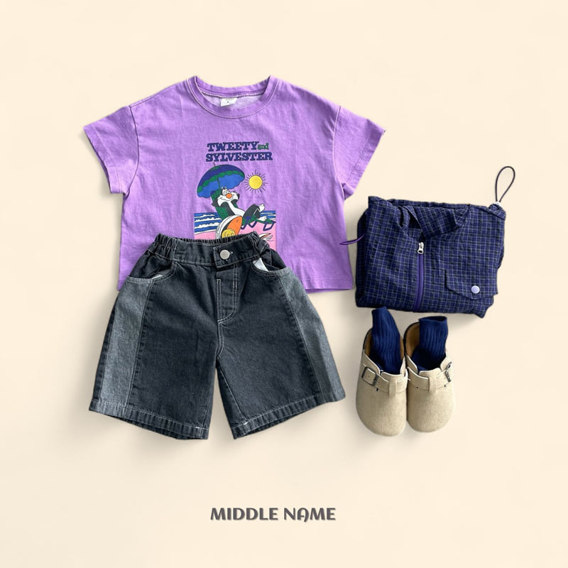Middle Name - Korean Children Fashion - #minifashionista - Color Block Denim Pants - 10