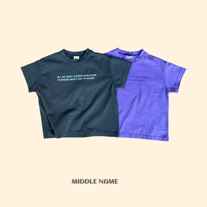 Middle Name - Korean Children Fashion - #prettylittlegirls - Lettering Tee