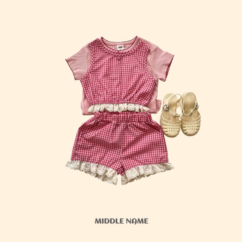 Middle Name - Korean Children Fashion - #prettylittlegirls - Check Sleeveless Blouse - 5