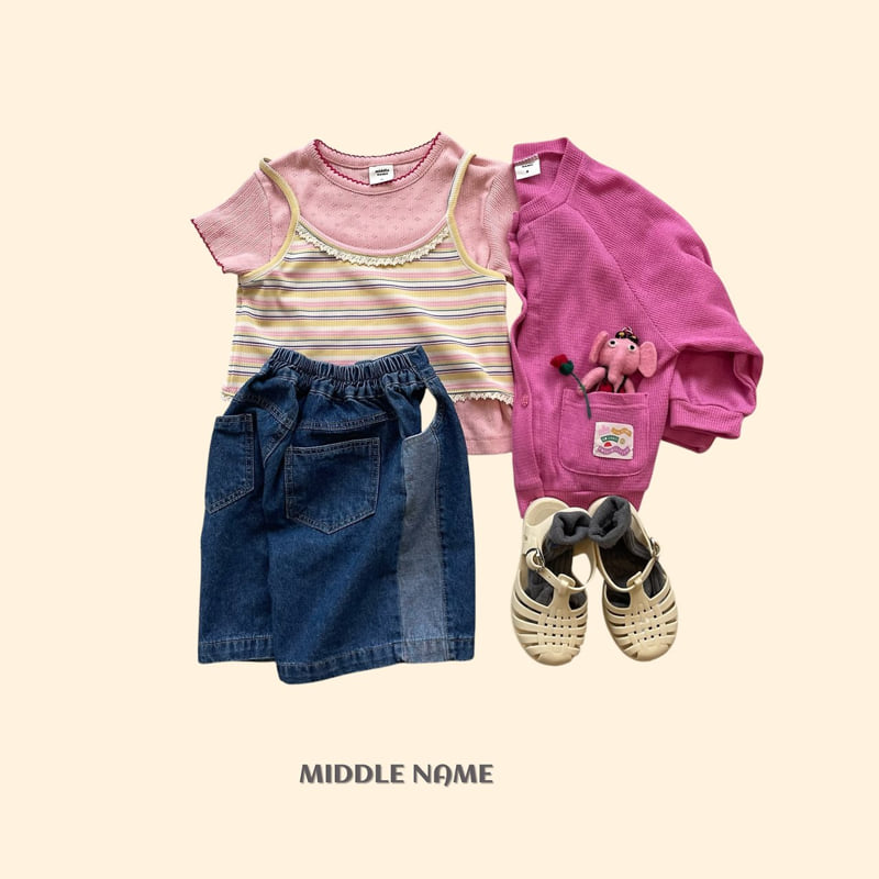 Middle Name - Korean Children Fashion - #prettylittlegirls - Eyelet Pin Coat Tee - 5