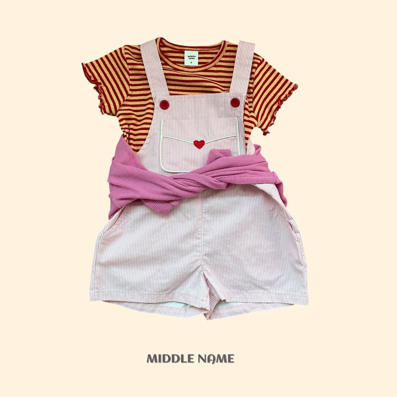 Middle Name - Korean Children Fashion - #todddlerfashion - Heart Suspenders Pants - 12