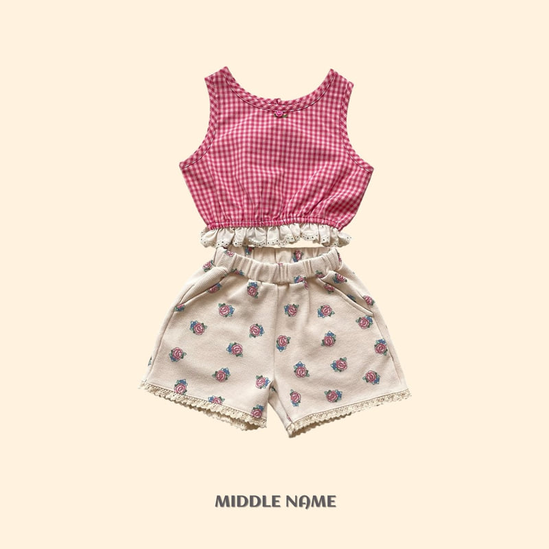Middle Name - Korean Children Fashion - #toddlerclothing - Check Sleeveless Blouse - 7