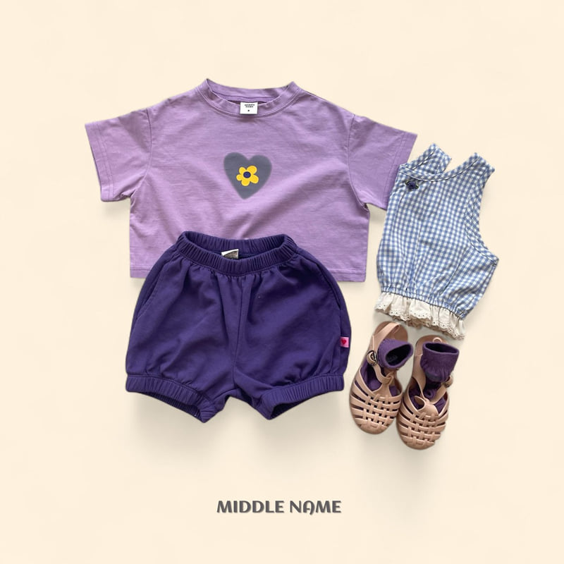 Middle Name - Korean Children Fashion - #toddlerclothing - Heart Flower Crop Tee - 3