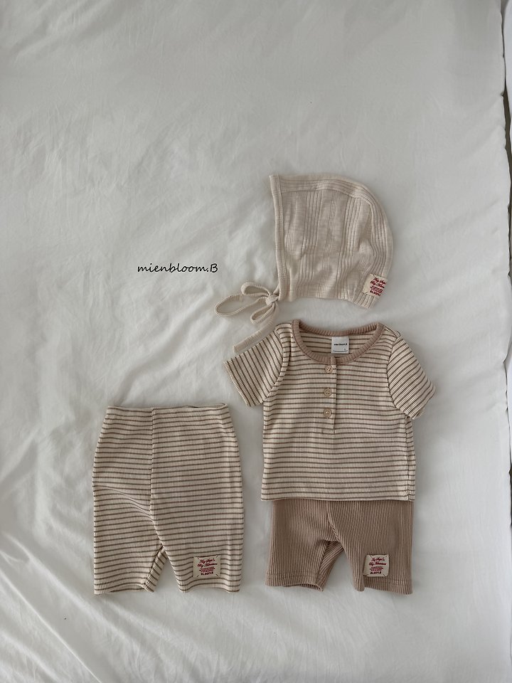 Mienbloom B - Korean Baby Fashion - #babyboutique - Bebe Striped Ribbed Pants - 8