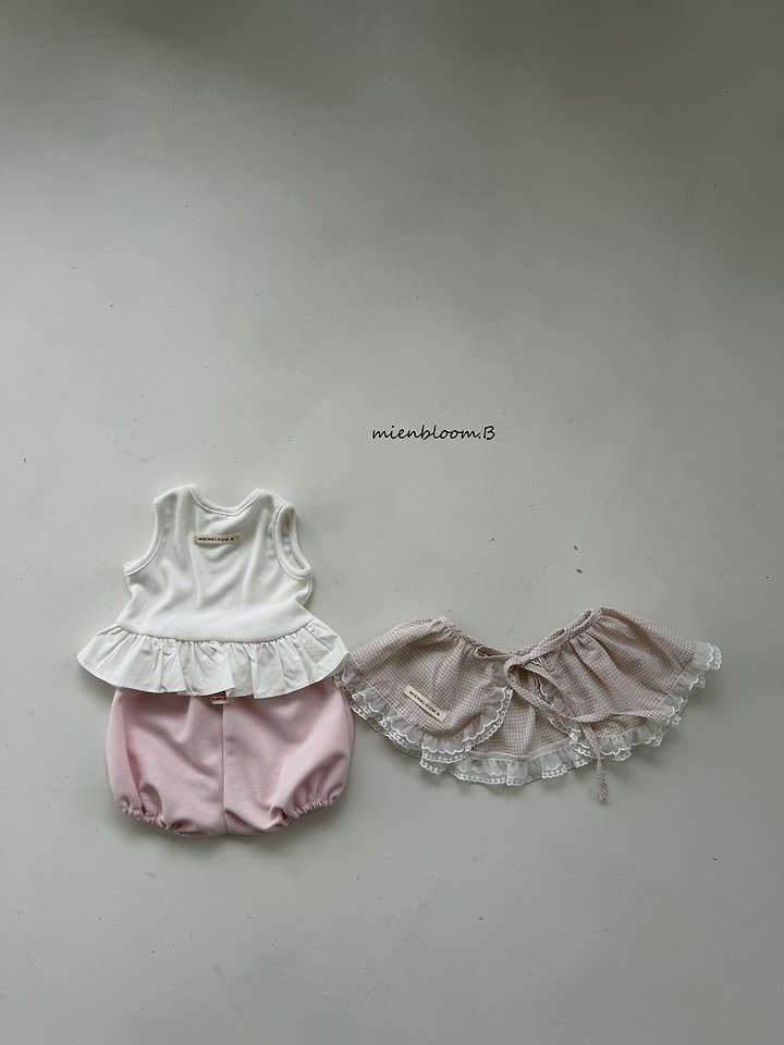 Mienbloom B - Korean Baby Fashion - #babyboutiqueclothing - Bebe Pure Check Apron - 9