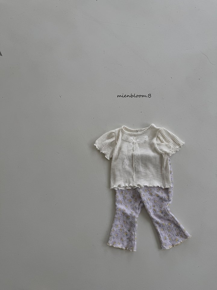 Mienbloom B - Korean Baby Fashion - #babyboutiqueclothing - Bebe Flower Bootcut - 10