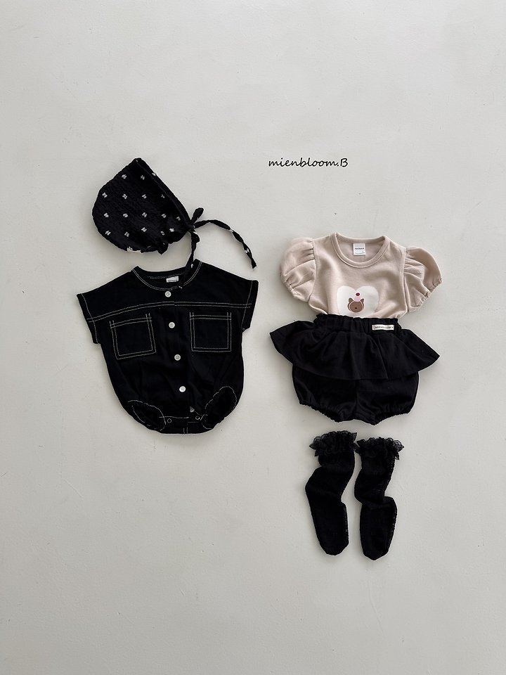 Mienbloom B - Korean Baby Fashion - #babyboutiqueclothing - Bebe Party Bear Tee - 11